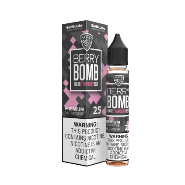 Berry Bomb VGOD SaltNic Labs 25mg E-Liquid packaging